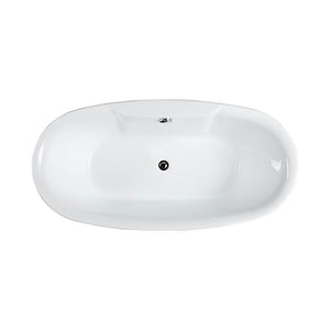 Bellaterra Home Bathtub BellaTerra Home Pisa 63 inch Freestanding Bathtub in Glossy White