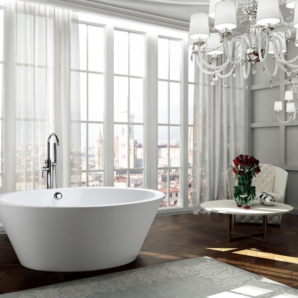 Bellaterra Home Bathtub BellaTerra Home Udine 67 inch Freestanding Bathtub in Glossy White
