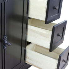 Load image into Gallery viewer, Bellaterra Home Vanity BellaTerra 37&quot; Single vanity in Brown Ash finish with Black galaxy top and oval sink - Left doors/Left sink 400100-37L-BA-BGO