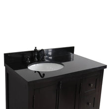 Load image into Gallery viewer, Bellaterra Home Vanity BellaTerra 37&quot; Single vanity in Brown Ash finish with Black galaxy top and oval sink - Left doors/Left sink 400100-37L-BA-BGO