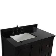 Load image into Gallery viewer, Bellaterra Home Vanity BellaTerra 37&quot; Single vanity in Brown Ash finish with Black galaxy top and rectangle sink - Left doors/Left sink 400100-37L-BA-BGR