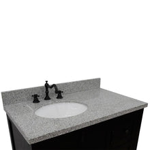 Load image into Gallery viewer, Bellaterra Home Vanity BellaTerra 37&quot; Single vanity in Brown Ash finish with Gray granite top and oval sink - Left doors/Left sink 400100-37L-BA-GYO