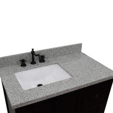Load image into Gallery viewer, Bellaterra Home Vanity BellaTerra 37&quot; Single vanity in Brown Ash finish with Gray granite top and rectangle sink - Left doors/Left sink 400100-37L-BA-GYR