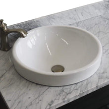 Load image into Gallery viewer, Bellaterra Home Vanity BellaTerra 400700-37L-DG-WMRDL 37&quot; Single sink vanity in Dark Gray finish with White carrara marble and Left door/Round Left sink