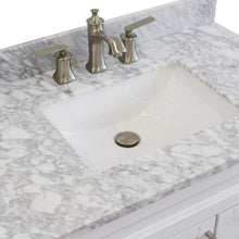 Load image into Gallery viewer, Bellaterra Home Vanity BellaTerra 400700-37R-WH-WMRC 37&quot; Single sink vanity in White finish with White carrara marble and CENTER rectangle sink- RIGHT drawers