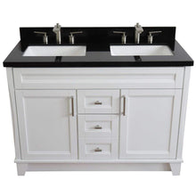 Load image into Gallery viewer, Bellaterra Home Vanity BellaTerra 400700-49D-WH-BGR 48&quot; Double sink vanity in White finish with Black galaxy granite and rectangle sink