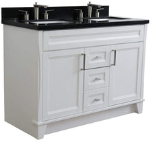 Load image into Gallery viewer, Bellaterra Home Vanity BellaTerra 400700-49D-WH-BGR 48&quot; Double sink vanity in White finish with Black galaxy granite and rectangle sink