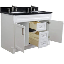 Load image into Gallery viewer, Bellaterra Home Vanity BellaTerra 400700-49D-WH-BGR 48&quot; Double sink vanity in White finish with Black galaxy granite and rectangle sink