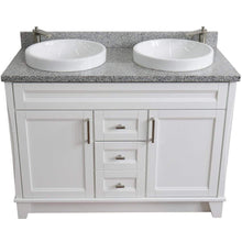 Load image into Gallery viewer, Bellaterra Home Vanity BellaTerra 400700-49D-WH-GYRD 48&quot; Double sink vanity in White finish with Gray granite and round sink
