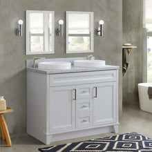 Load image into Gallery viewer, Bellaterra Home Vanity BellaTerra 400700-49D-WH-GYRD 48&quot; Double sink vanity in White finish with Gray granite and round sink