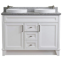 Load image into Gallery viewer, Bellaterra Home Vanity BellaTerra 400700-49D-WH-GYRD 48&quot; Double sink vanity in White finish with Gray granite and round sink