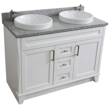 Load image into Gallery viewer, Bellaterra Home Vanity BellaTerra 400700-49D-WH-GYRD 48&quot; Double sink vanity in White finish with Gray granite and round sink
