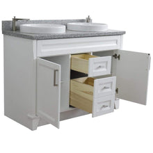 Load image into Gallery viewer, Bellaterra Home Vanity BellaTerra 400700-49D-WH-GYRD 48&quot; Double sink vanity in White finish with Gray granite and round sink