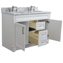 Load image into Gallery viewer, Bellaterra Home Vanity BellaTerra 400700-49D-WH-WMO 48&quot; Double sink vanity in White finish with White carrara marble and oval sink