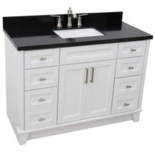Load image into Gallery viewer, Bellaterra Home Vanity BellaTerra 400700-49S-WH-BGR 49&quot; Single sink vanity in White finish with Black galaxy granite and rectangle sink