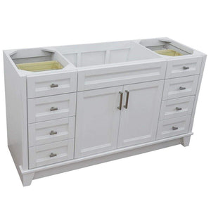 Bellaterra Home Vanity BellaTerra 400700-60S-WH 60" Single sink vanity in White finish- cabinet only