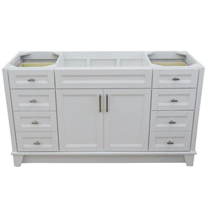 Bellaterra Home Vanity BellaTerra 400700-60S-WH 60" Single sink vanity in White finish- cabinet only