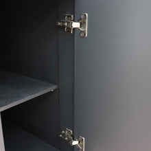 Load image into Gallery viewer, Bellaterra Home Vanity BellaTerra 400700-61D-DG-WMO 61&quot; Double sink vanity in Dark Gray finish and White carrara marble and oval sink