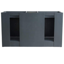 Load image into Gallery viewer, Bellaterra Home Vanity BellaTerra 400700-61D-DG-WMO 61&quot; Double sink vanity in Dark Gray finish and White carrara marble and oval sink