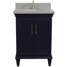 Load image into Gallery viewer, Bellaterra Home Vanity BellaTerra 400800-25-BU-GYO 25&quot; Single vanity in Blue finish with Gray granite and oval sink