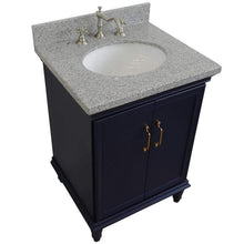 Load image into Gallery viewer, Bellaterra Home Vanity BellaTerra 400800-25-BU-GYO 25&quot; Single vanity in Blue finish with Gray granite and oval sink