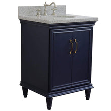 Load image into Gallery viewer, Bellaterra Home Vanity BellaTerra 400800-25-BU-GYO 25&quot; Single vanity in Blue finish with Gray granite and oval sink