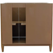Load image into Gallery viewer, Bellaterra Home Vanity BellaTerra 400901-37R-WA-WMRR 37&quot; Single vanity in Walnut finish with White Carrara and rectangle sink- Right door/Right sink