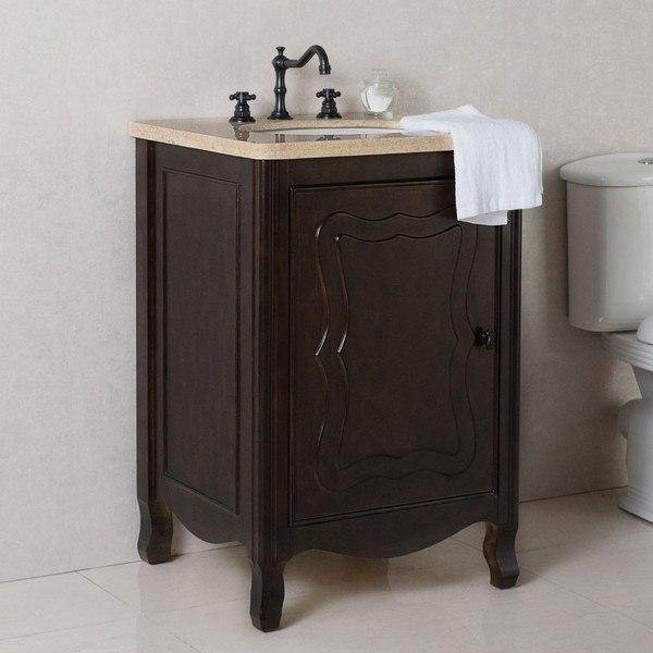 Bellaterra Home Vanity BellaTerra Home 24 in Single sink vanity-manufactured wood-sable walnut 9010-24-SW-CM