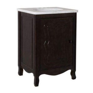 Bellaterra Home Vanity BellaTerra Home 24 in Single Sink Vanity-Manufactured Wood-Sable Walnut 9010-24-SW-JW