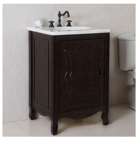 Bellaterra Home Vanity BellaTerra Home 24 in Single Sink Vanity-Manufactured Wood-Sable Walnut 9010-24-SW-JW