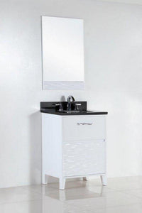 Bellaterra Home Vanity BellaTerra Home 24 in. Single sink vanity with White Carrara Top 500709-24-WC
