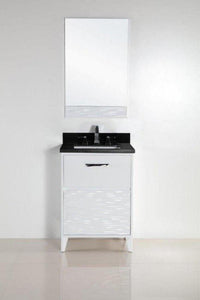 Bellaterra Home Vanity BellaTerra Home 24 in. Single sink vanity with White Carrara Top 500709-24-WC