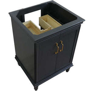 Bellaterra Home Vanity BellaTerra Home 24" Single vanity in Dark Gray finish- cabinet only 400800-24-DG