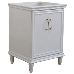 Bellaterra Home Vanity BellaTerra Home 24" Single vanity in White finish- cabinet only 400800-24-WH