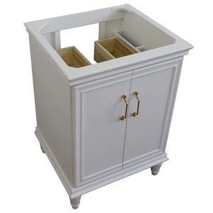 Bellaterra Home Vanity BellaTerra Home 24" Single vanity in White finish- cabinet only 400800-24-WH