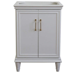 Bellaterra Home Vanity BellaTerra Home 24" Single vanity in White finish- cabinet only 400800-24-WH