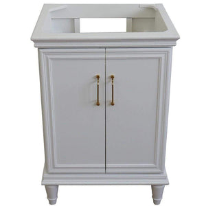 Bellaterra Home Vanity BellaTerra Home 24" Single vanity in White finish- cabinet only 400800-24-WH