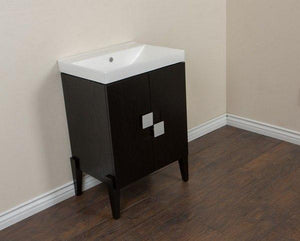 Bellaterra Home Vanity BellaTerra Home 25 in Single sink vanity-Wood-Black 804366-BL