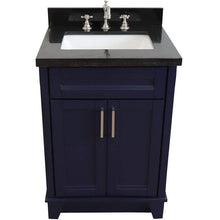 Load image into Gallery viewer, Bellaterra Home Vanity BellaTerra Home 25&quot; Single Sink Vanity in Blue Finish with Black Galaxy Granite and Rectangle Sink 400700-25-BU-BGR