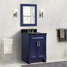 Load image into Gallery viewer, Bellaterra Home Vanity BellaTerra Home 25&quot; Single Sink Vanity in Blue Finish with Black Galaxy Granite and Rectangle Sink 400700-25-BU-BGR