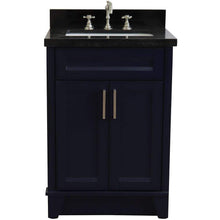 Load image into Gallery viewer, Bellaterra Home Vanity BellaTerra Home 25&quot; Single Sink Vanity in Blue Finish with Black Galaxy Granite and Rectangle Sink 400700-25-BU-BGR