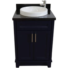 Load image into Gallery viewer, Bellaterra Home Vanity BellaTerra Home 25&quot; Single Sink Vanity in Blue finish with Black Galaxy Granite and Round Sink 400700-25-BU-BGRD