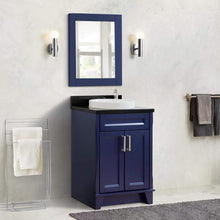 Load image into Gallery viewer, Bellaterra Home Vanity BellaTerra Home 25&quot; Single Sink Vanity in Blue finish with Black Galaxy Granite and Round Sink 400700-25-BU-BGRD