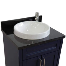 Load image into Gallery viewer, Bellaterra Home Vanity BellaTerra Home 25&quot; Single Sink Vanity in Blue finish with Black Galaxy Granite and Round Sink 400700-25-BU-BGRD
