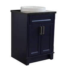 Load image into Gallery viewer, Bellaterra Home Vanity BellaTerra Home 25&quot; Single Sink Vanity in Blue finish with Black Galaxy Granite and Round Sink 400700-25-BU-BGRD