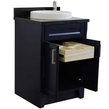 Load image into Gallery viewer, Bellaterra Home Vanity BellaTerra Home 25&quot; Single Sink Vanity in Blue finish with Black Galaxy Granite and Round Sink 400700-25-BU-BGRD