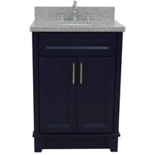 Load image into Gallery viewer, Bellaterra Home Vanity BellaTerra Home 25&quot; Single Sink Vanity in Blue Finish with Gray Granite and Oval Sink 400700-25-BU-GYO