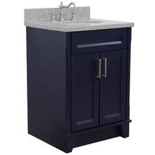 Load image into Gallery viewer, Bellaterra Home Vanity BellaTerra Home 25&quot; Single Sink Vanity in Blue Finish with Gray Granite and Oval Sink 400700-25-BU-GYO