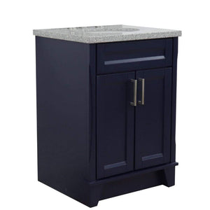 Bellaterra Home Vanity BellaTerra Home 25" Single Sink Vanity in Blue Finish with Gray Granite and Oval Sink 400700-25-BU-GYO