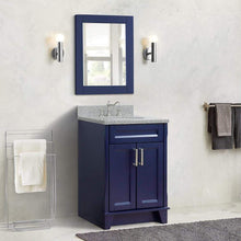 Load image into Gallery viewer, Bellaterra Home Vanity BellaTerra Home 25&quot; Single Sink Vanity in Blue Finish with Gray Granite and Oval Sink 400700-25-BU-GYO